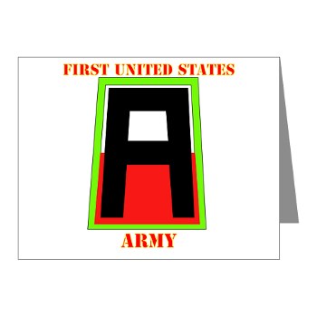 1A - M01 - 02 - SSI - First United States Army with Text Note Cards (Pk of 20)