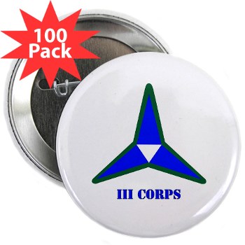 IIICorps - M01 - 01 - SSI - III Corps with Text 2.25\" Button (1 - Click Image to Close