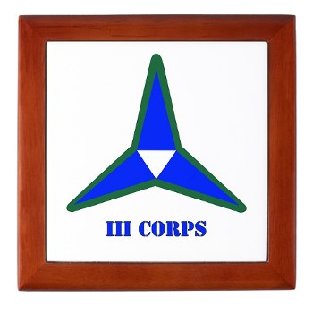 IIICorps - M01 - 03 - SSI - III Corps with Text Keepsake Box
