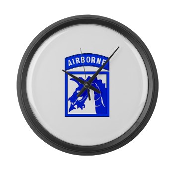 18ABC - M01 - 03 - SSI - XVIII Airborne Corps Large Wall Clock - Click Image to Close
