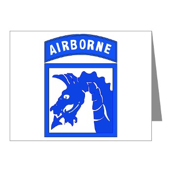 18ABC - M01 - 02 - SSI - XVIII Airborne Corps Note Cards (Pk of 20)