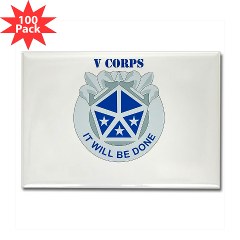 vcorps - M01 - 01 - DUI - V Corps with Text Rectangle Magnet (100 pack)