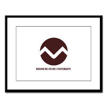 missouristate - M01 - 02 - SSI - ROTC - Missouri State University with Text - Large Framed Print