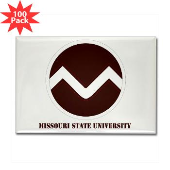 missouristate - M01 - 01 - SSI - ROTC - Missouri State University with Text - Rectangle Magnet (100 pack) - Click Image to Close