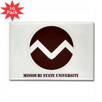 missouristate - M01 - 01 - SSI - ROTC - Missouri State University with Text - Rectangle Magnet (10 pack) - Click Image to Close