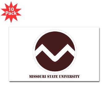 missouristate - M01 - 01 - SSI - ROTC - Missouri State University with Text - Sticker (Rectangle 10 pk) - Click Image to Close