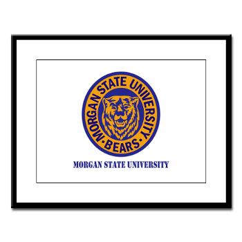 morgan - M01 - 02 - SSI - ROTC - Morgan State University with Text - Large Framed Print - Click Image to Close