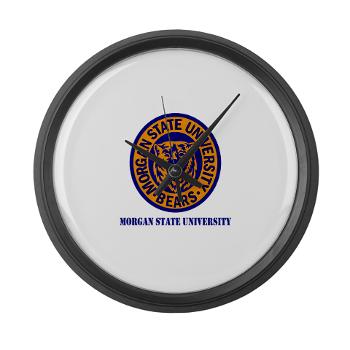 morgan - M01 - 03 - SSI - ROTC - Morgan State University with Text - Large Wall Clock - Click Image to Close