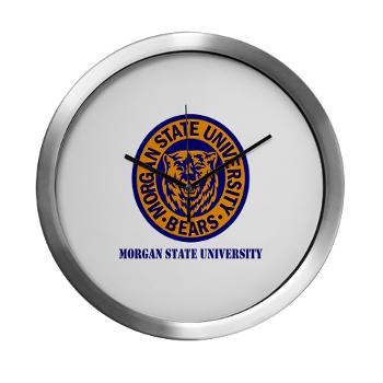 morgan - M01 - 03 - SSI - ROTC - Morgan State University with Text - Modern Wall Clock