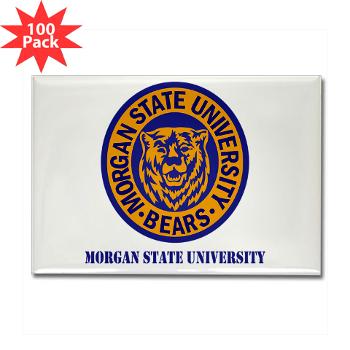 morgan - M01 - 01 - SSI - ROTC - Morgan State University with Text - Rectangle Magnet (100 pack)