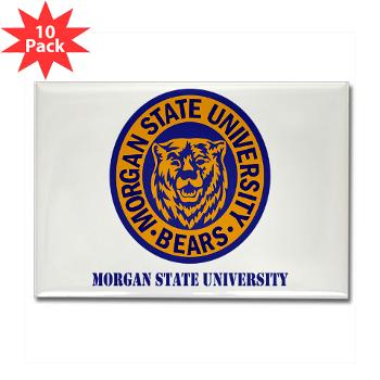morgan - M01 - 01 - SSI - ROTC - Morgan State University with Text - Rectangle Magnet (10 pack)