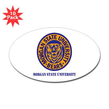 morgan - M01 - 01 - SSI - ROTC - Morgan State University with Text - Sticker (Oval 10 pk) - Click Image to Close