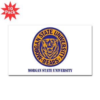 morgan - M01 - 01 - SSI - ROTC - Morgan State University with Text - Sticker (Rectangle 10 pk) - Click Image to Close