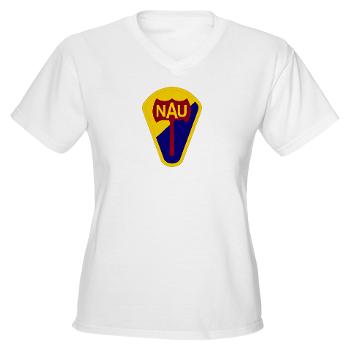 nau - A01 - 04 - SSI - ROTC - Northern Arizona University - Women's V-Neck T-Shirt - Click Image to Close