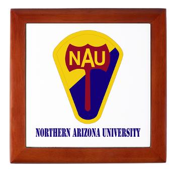 nau - M01 - 03 - SSI - ROTC - Northern Arizona University with Text - Keepsake Box