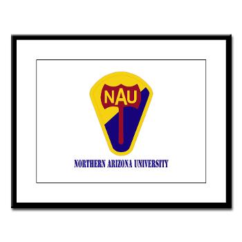 nau - M01 - 02 - SSI - ROTC - Northern Arizona University with Text - Large Framed Print