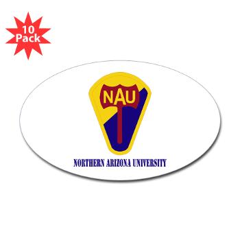 nau - M01 - 01 - SSI - ROTC - Northern Arizona University with Text - Sticker (Oval 10 pk) - Click Image to Close