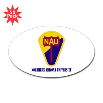 nau - M01 - 01 - SSI - ROTC - Northern Arizona University with Text - Sticker (Oval 50 pk)