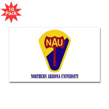 nau - M01 - 01 - SSI - ROTC - Northern Arizona University with Text - Sticker (Rectangle 10 pk) - Click Image to Close