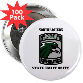 nsuok - M01 - 01 - SSI - ROTC - Northeastern State University with Text - 2.25" Button (100 pack)