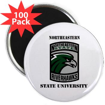 nsuok - M01 - 01 - SSI - ROTC - Northeastern State University with Text - 2.25" Magnet (100 pack)