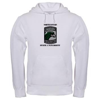 nsuok - A01 - 03 - SSI - ROTC - Northeastern State University with Text - Hooded Sweatshirt