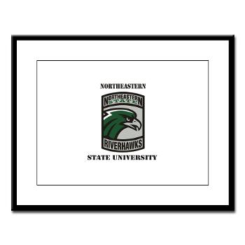 nsuok - M01 - 02 - SSI - ROTC - Northeastern State University with Text - Large Framed Print - Click Image to Close