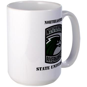 nsuok - M01 - 03 - SSI - ROTC - Northeastern State University with Text - Large Mug