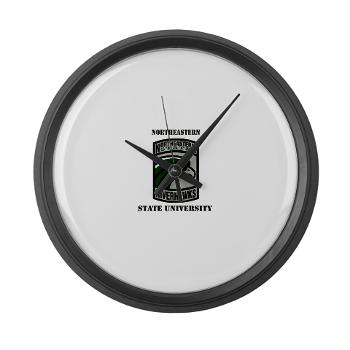 nsuok - M01 - 03 - SSI - ROTC - Northeastern State University with Text - Large Wall Clock - Click Image to Close