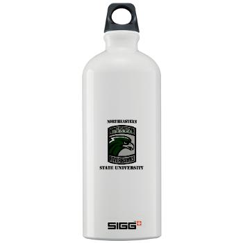nsuok - M01 - 03 - SSI - ROTC - Northeastern State University with Text - Sigg Water Bottle 1.0L