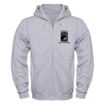 nsuok - A01 - 03 - SSI - ROTC - Northeastern State University with Text - Zip Hoodie