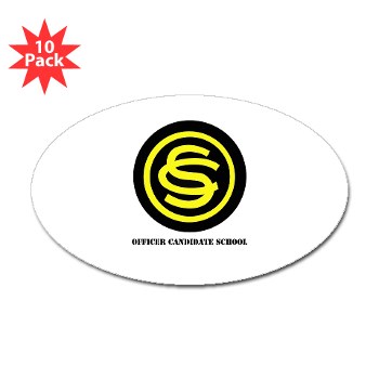 ocs - M01 - 01 - DUI - Officer Candidate School with Text Sticker (Oval 10 pk)