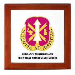 omems - M01 - 03 - DUI - Ordnance Munitions and Electronics Maintenance School with Text - Keepsake Box