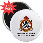 omms - M01 - 01 - DUI - Ordnance Mechanical Maintenance School with Text 2.25" Magnet (100 pack) - Click Image to Close