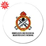 omms - M01 - 01 - DUI - Ordnance Mechanical Maintenance School with Text 3" Lapel Sticker (48 pk)