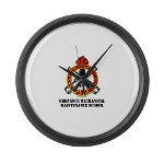 omms - M01 - 03 - DUI - Ordnance Mechanical Maintenance School with Text Large Wall Clock