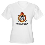 omms - A01 - 04 - DUI - Ordnance Mechanical Maintenance School with Text Women's V-Neck T-Shirt - Click Image to Close