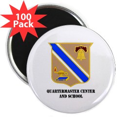 quartermaster - M01 - 01 - DUI - Quartermaster Center/School with Text - 2.25" Magnet (100 pack) - Click Image to Close