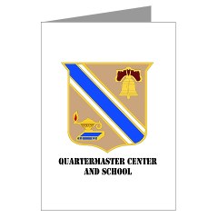 quartermaster - M01 - 02 - DUI - Quartermaster Center/School with Text - Greeting Cards (Pk of 10) - Click Image to Close