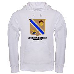 quartermaster - A01 - 03 - DUI - Quartermaster Center/School with Text - Hooded Sweatshirt