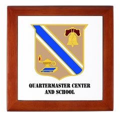 quartermaster - M01 - 03 - DUI - Quartermaster Center/School with Text - Keepsake Box