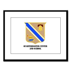 quartermaster - M01 - 02 - DUI - Quartermaster Center/School with Text - Large Framed Print - Click Image to Close