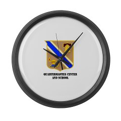 quartermaster - M01 - 03 - DUI - Quartermaster Center/School with Text - Large Wall Clock - Click Image to Close