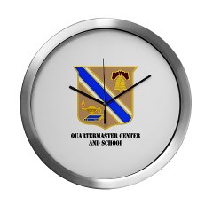 quartermaster - M01 - 03 - DUI - Quartermaster Center/School with Text - Modern Wall Clock