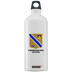 quartermaster - M01 - 03 - DUI - Quartermaster Center/School with Text - Sigg Water Bottle 1.0L
