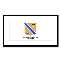 quartermaster - M01 - 02 - DUI - Quartermaster Center/School with Text - Small Framed Print - Click Image to Close