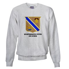 quartermaster - A01 - 03 - DUI - Quartermaster Center/School with Text - Sweatshirt