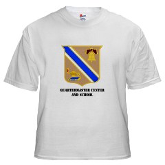 quartermaster - A01 - 04 - DUI - Quartermaster Center/School with Text - White T-Shirt