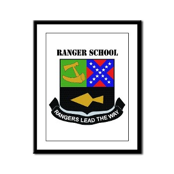 rangerschool - M01 - 02 - DUI - Ranger School with Text - Framed Panel Print