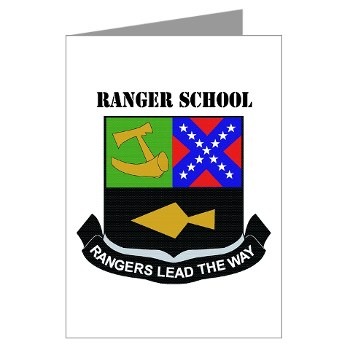 rangerschool - M01 - 02 - DUI - Ranger School with Text - Greeting Cards (Pk of 10) - Click Image to Close
